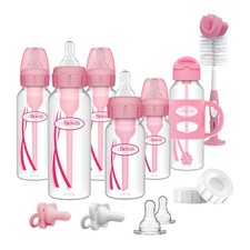Dr. Brown's Anti-Colic Options Narrow Bottle Gift Set with 13 Piece, Pink
