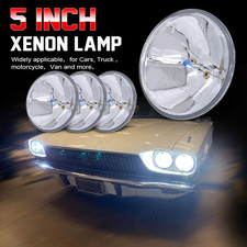 4x Round Halogen Headlights H4 Plugplay Ip68 11000lm 5000k Free Shipping