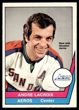 1977-78 O-Pee-Chee WHA VTG Hockey Andre Lacroix Houston Aeros #30