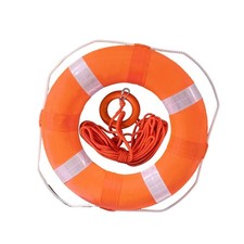 Sekeline 20 inch Pool Safety Foam Life Preserver Throw Ring Safety Hook Orange