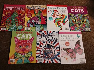 Lot Of  7 BRAND NEW  Adult Coloring Books  excellent condition calming mindful 