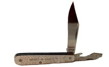 What A Knife Camillus Pocket Knife 2-Blade 3 in. New York USA What-A-Knife VTG