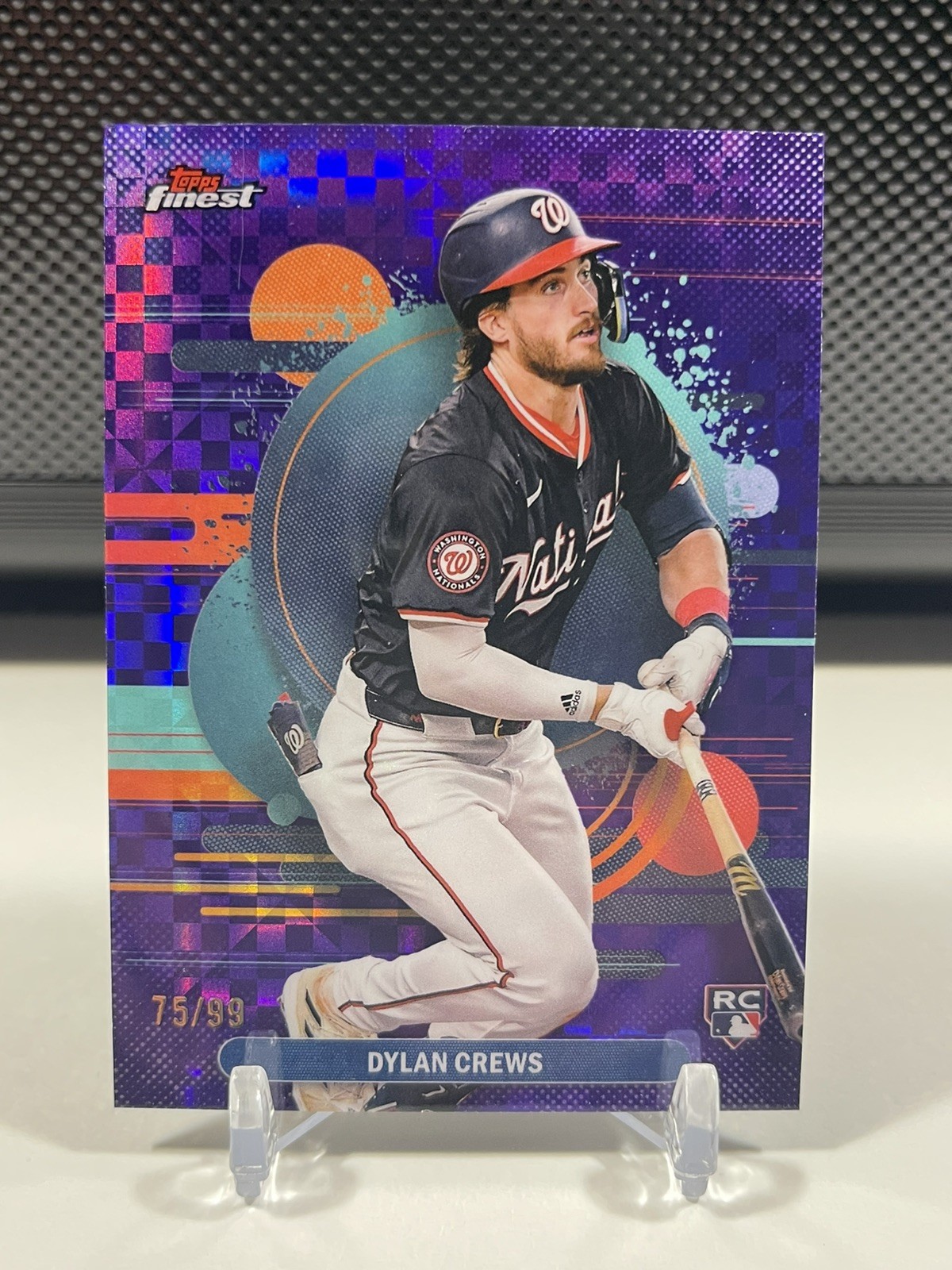 2025 Topps Finest - Uncommon Dylan Crews #125 Purple Refractor /99 (RC)