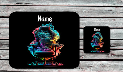 Gaming Geschenk, Name hinzufügen, Mausmatte und Untersetzer, Gamer Geschenk, Gaming Set, Kindergeschenk