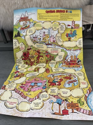 1987 Fruity Pebbles Cereal Mail-in Central Bedrock USA Paper BoardGame Ephemera