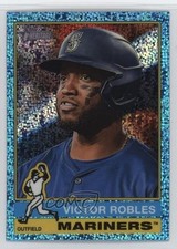 2025 Topps Heritage Chrome Light Blue Sparkle Refractor Victor Robles #268 15zu