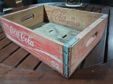 Authentique boîte à coca-cola ancienne en bois caisse de collection