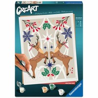 Ravensburger Creart Weihnachtlicher Hirsch Malen Nach Zahlen Malset Ab 12 Jahren
