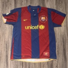 Barcelona 2007/2008 Camp Nou 50 Home Football Shirt Soccer Jersey Nike Men Sz XL