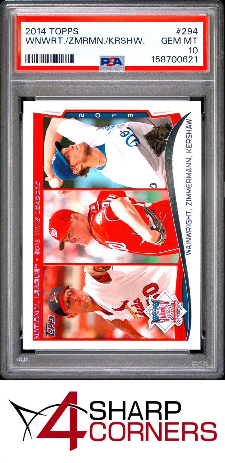 2014 TOPPS #294 CLAYTON KERSHAW DODGERS PSA 10