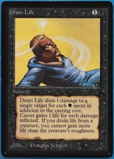 Drain Life Beta NM Black Common MAGIC THE GATHERING CARD (ID# 512262) ABUGames