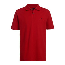 Calvin Klein Mens Slim Fit Short Sleeves Polo Tshirt in Racing Red Sz Small