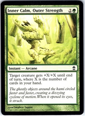 Inner Calm, Outer Strength 133 C Saviors of Kamigawa Magic the Gathering LP
