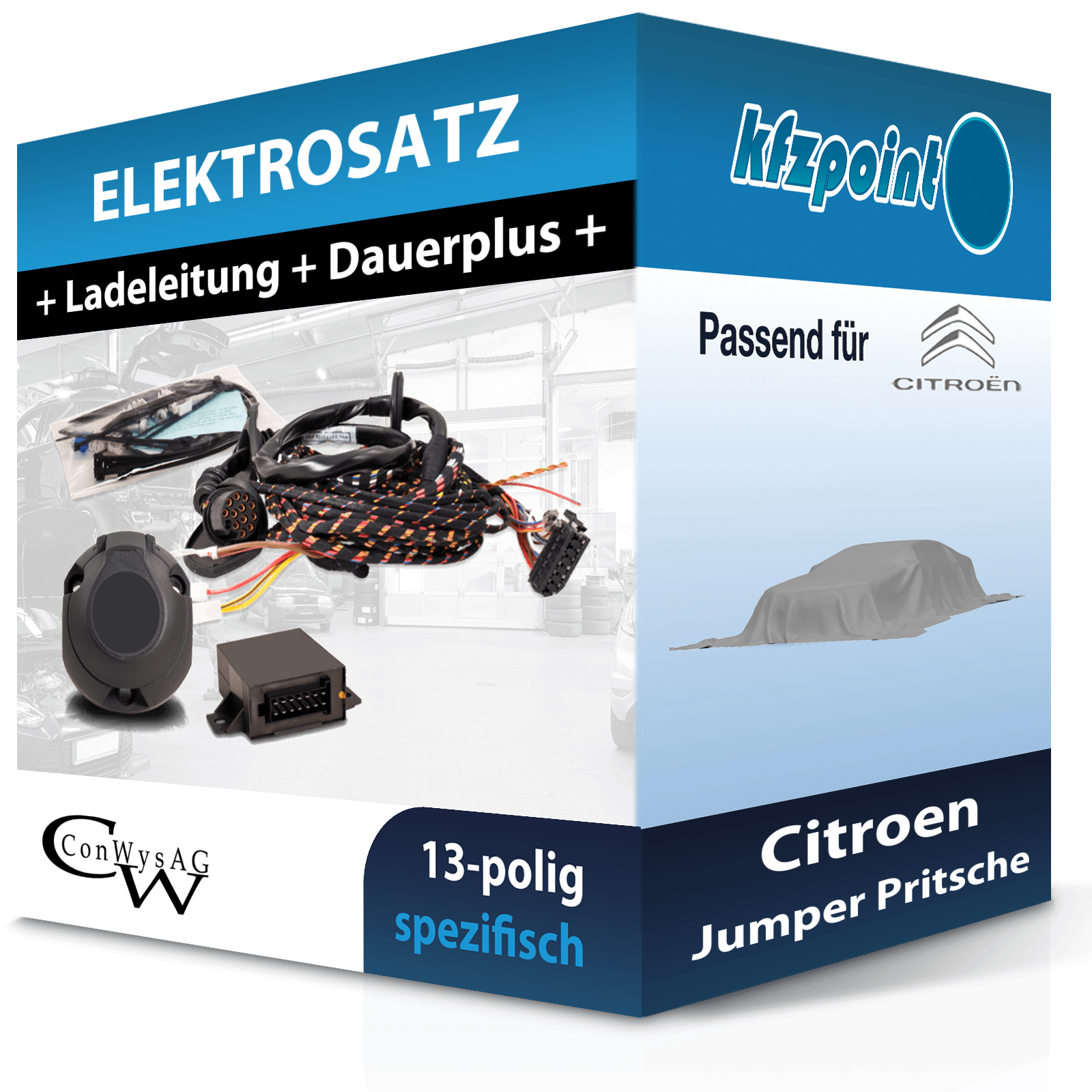 Conwys E-Satz 13Polig Fahrzeugspezifisch Passend FüR Citroen Jumper Pritsche-image