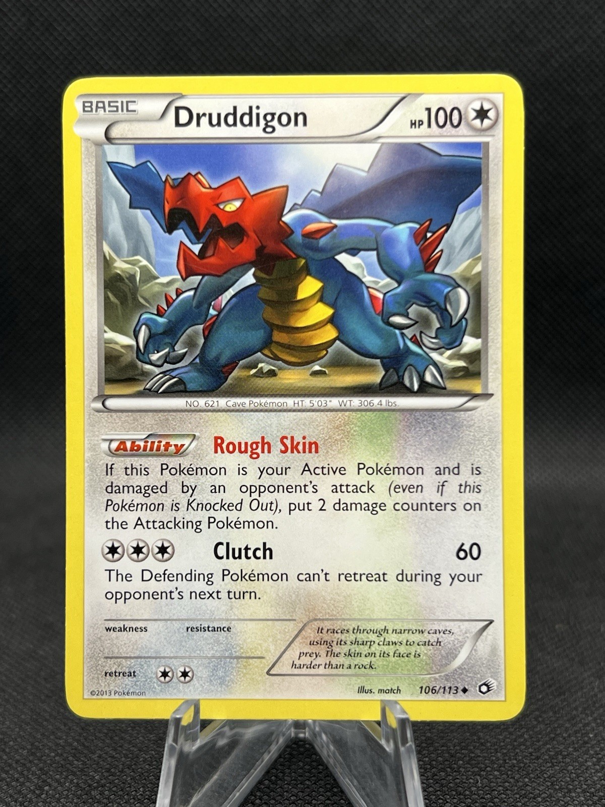 Pokemon TCG Legendary Treasures Druddigon Non Holo Uncommon 106/113 VLP