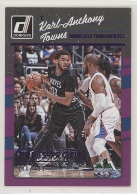 2016-17 Panini Donruss Press Proof Purple 176/199 Karl-Anthony Towns #128 n0c