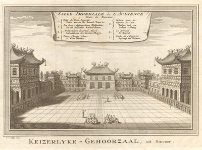 'Salle Impériale de l'Audience'. Nieuhof. Forbidden City, Beijing. SCHLEY 1749