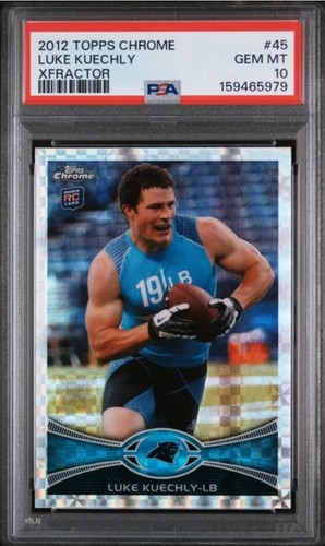 Luke Kuechly [Xfractor] #45 2012 Topps Chrome card