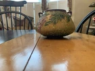 Roseville Brown Wisteria Pottery Vase W/ Handles