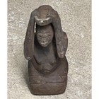 Tribal Art Vintage Hand Carved Wood Statue / Figure Female 4.75" x 2"