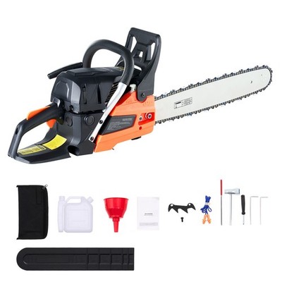 62cc Gas Chainsaw 3.8 HP Gas Powered 20 inch Chainsaw For Wood