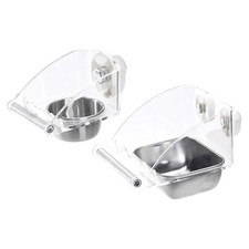 No Mess Bird Feeder for Cage Bird Cage Food Catcher Transparent Stainless Steel