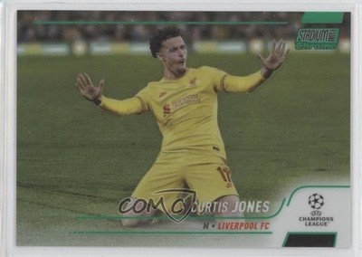 2021 Stadium Club Chrome UEFA Champions League Green Refractor Curtis Jones 16k2