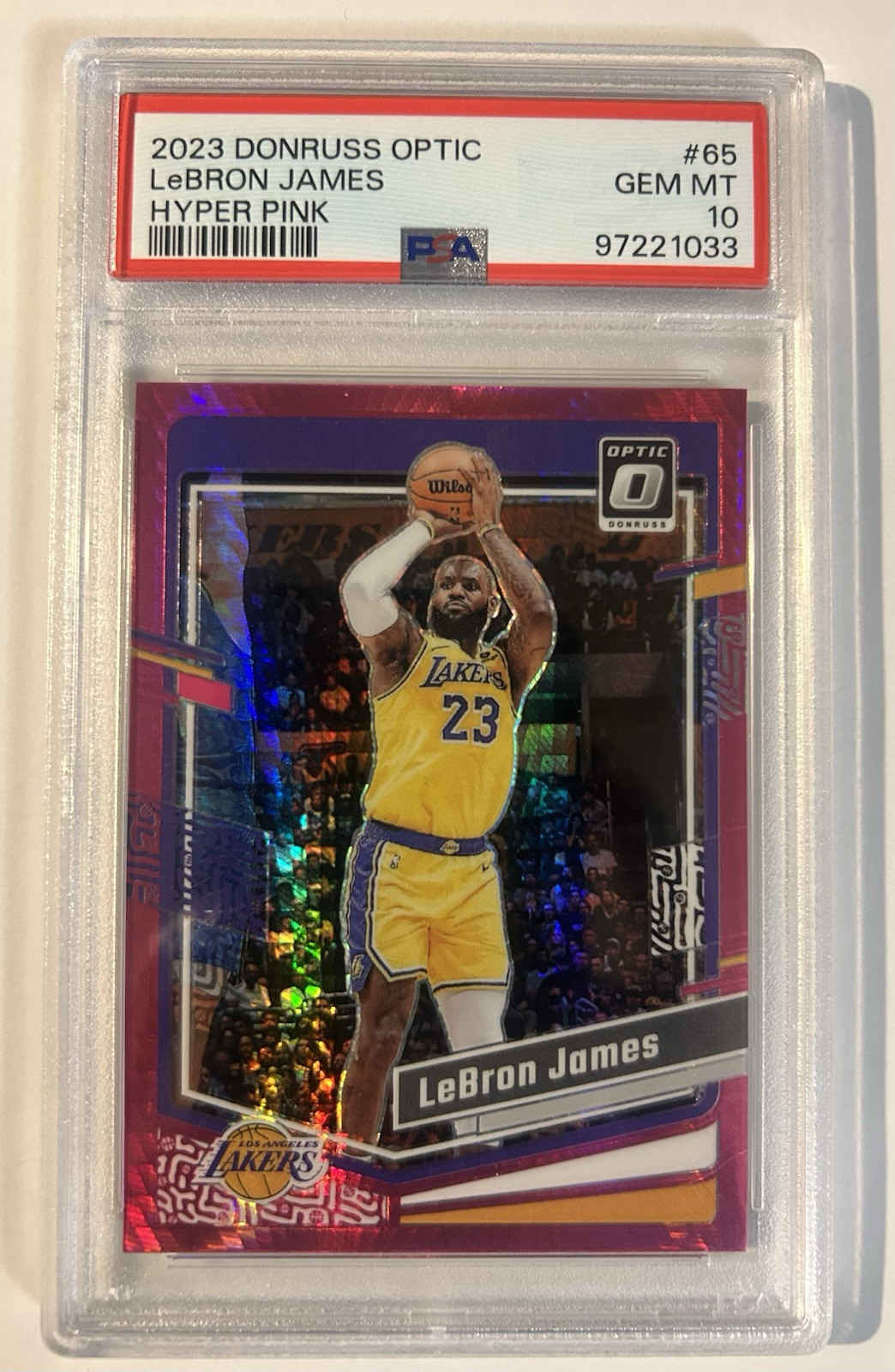 LeBron James 2023 Optic #65 Hyper Pink Price Guide - Sports Card 