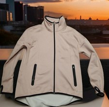 Eddie Bauer Full Zip Fleece Jacket Womens Size M Pink Excellent Thumbhole Mock