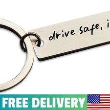 Key Chain Drive Safe I Love You Engraved Initial Personalized Gift For Husband B