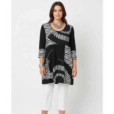 black and white half and half dress Linea Domani & Graphic Print Sleeve Mini L Tees & Singlets Grouped and handmade Size Camden Gown M / Color:PALE PINK
