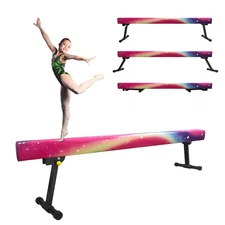 Adjustable Foldable 8Ft Gymnastics Balance Beam Strong Non Slip For Kids Adults
