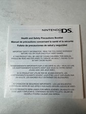 Nintendo DS Health  Safety Precautions Replacement Manual Booklet Insert 55878E