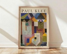 Paul Klee Colorful Architecture Poster Vintage Masterpiece Wall Art