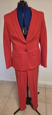 Damen-Hosenanzug, Hose und Blazer, Gr. 40, rot, pflegeleicht