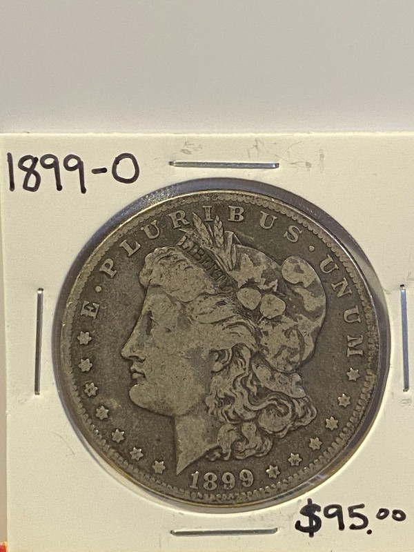 1899-O Morgan Silver Dollar, New Orleans Mint, 90% Silver, Circulated