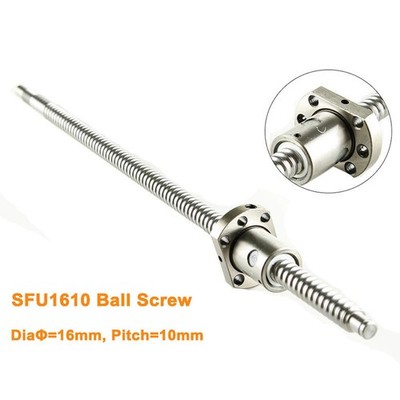 SFU1610 Ball Screw Rod with Nut Low Noise 200mm -1550mm FK/FF CNC End Machined