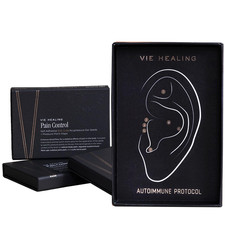 Vie Healing 24K Gold Ear Seeds - Acupressure Ear Seeds - Ear Seed Chart Elegant