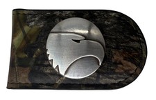 Winthrop Eagles Genuine Leather Money Clip-Camo by Enmon-New in Tin