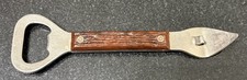 Vintage Colonial Prov Bakelite Woodlike MCM Can And Bottle Opener Made In USA