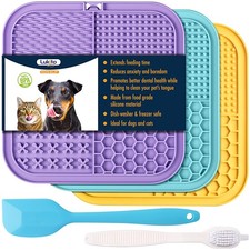 Lick Mat for Dogs and Cats, Licking Mat with Suction Cups for Dog Anxiety Rel...