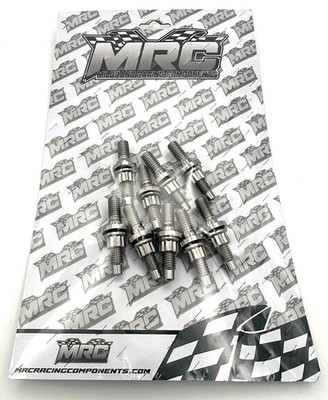 MRC Racing Honda B,D,F,H,J Series 45mm Raw Titanium Exhaust/Intake Stud Kit
