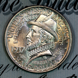 1937 P SUPERB GEM BU MS ROANOKE COMMEMORATIVE HALF DOLLAR