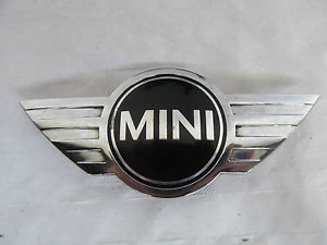 GENUINE MINI BOOT LID TRUNK BADGE MINI WINGS ROUNDEL EMBLEM 