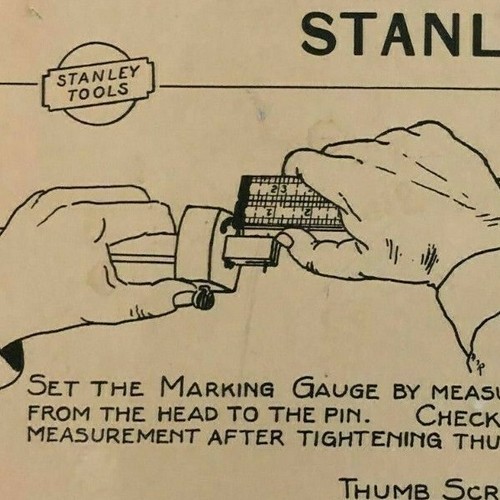 Vintage 1930 Stanley Tools Tabella istruzioni cartone pressato doppia faccia (7 di 14)