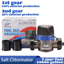 Salt Chlorine Generator Pool Water Complete Salt Chlorinator System 10K Gallon