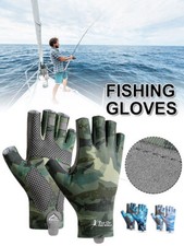 Fingerless Fishing Gloves Ice Silk Sun Protection Half-finger Gloves Non-Slip