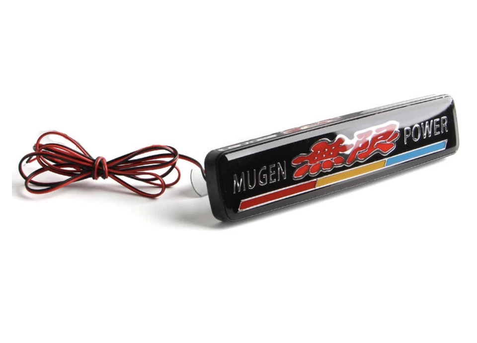 1 pieza JDM Mugen Luz LED Coche Parrilla Frontal Insignia Emblam Iluminada Calcomanía Adhesiva Foto 3 de 4