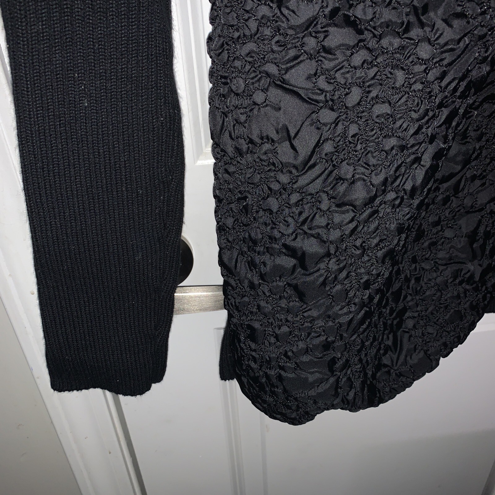 Peter Martin Women Jacket 1X Black  Full Zip Textured Sweater image 5