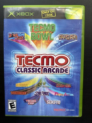 Tecmo Classic Arcade (Microsoft Xbox, 2005)Cib Tested And Working With Manual 